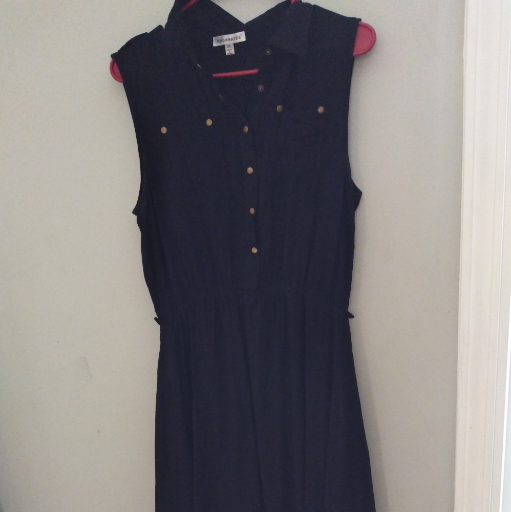 Beautiful summer or spring black long dress